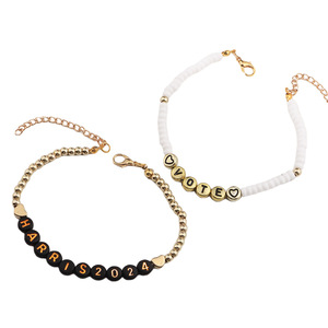 Pulsera de Cuentas con Letras Inglesas CCB de Moda, Personalizada, en Oferta, Juego de Pulseras de la <span class=keywords><strong>Amistad</strong></span>, Regalo de Joyería - Product Image 5