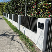 Panneaux de clôture en aluminium pour la protection de la vie privée, revêtement en poudre, clôture de jardin extérieure, clôture de patio, terrasse, résidentiel, commercial
