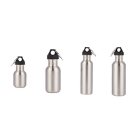 Bouteille d'eau de sport unisexe réutilisable à paroi unique en acier inoxydable recyclé RCS pour l'entraînement scolaire Petite bouteille écologique avec couvercle