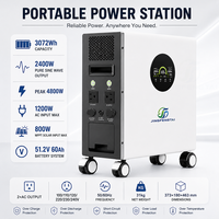 Système solaire AC MPPT à double charge rapide avec batterie LiFePO4 et onduleur à onde sinusoïdale pure - 1200W AC/800W MPPT, recharge rapide murale