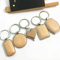 Custom Handmade Engraving LOGO Wooden Carving Keychain