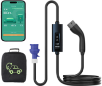 Nouveau chargeur de véhicule électrique JET 7,5 kW Type 2 Prise CEE 32A Portable avec sac de rangement pour véhicule électrique pour une utilisation à domicile et en extérieur