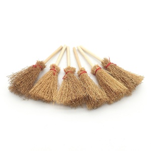 Mini Besom Red Rope Straw Brooms Hanging <b>Decorations</b> For Halloween Party Costume <b>Witch</b> Broom Dollhouse Accessories - Product Image 3