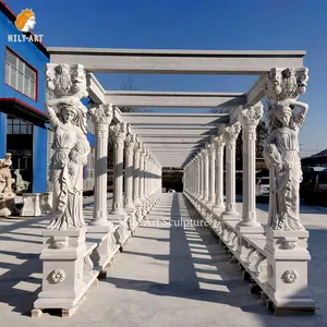 Galleria decorativa del corridoio del padiglione del Gazebo del quadrato di stile europeo di marmo decorativo del giardino