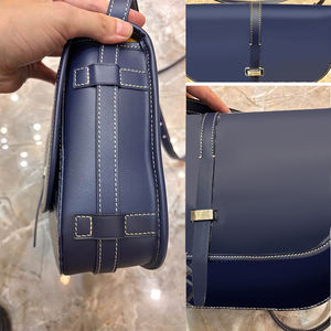 Trendige Vintage Unisex Luxus PU Umhängetasche Monogramm Satteltasche mit Charakteristischem Chevron-Muster Tragbar - Product Image 3