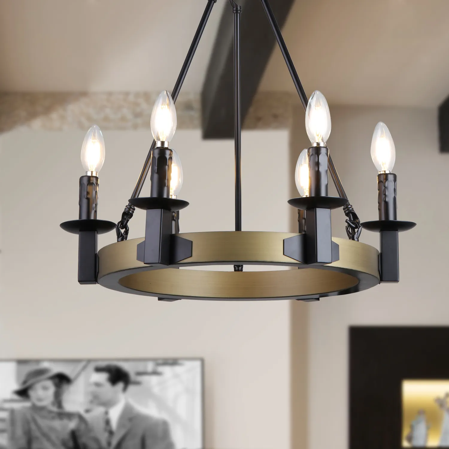 Gli ultimi elementi di Design del lampadario industriale retrò americano del soggiorno del lampadario