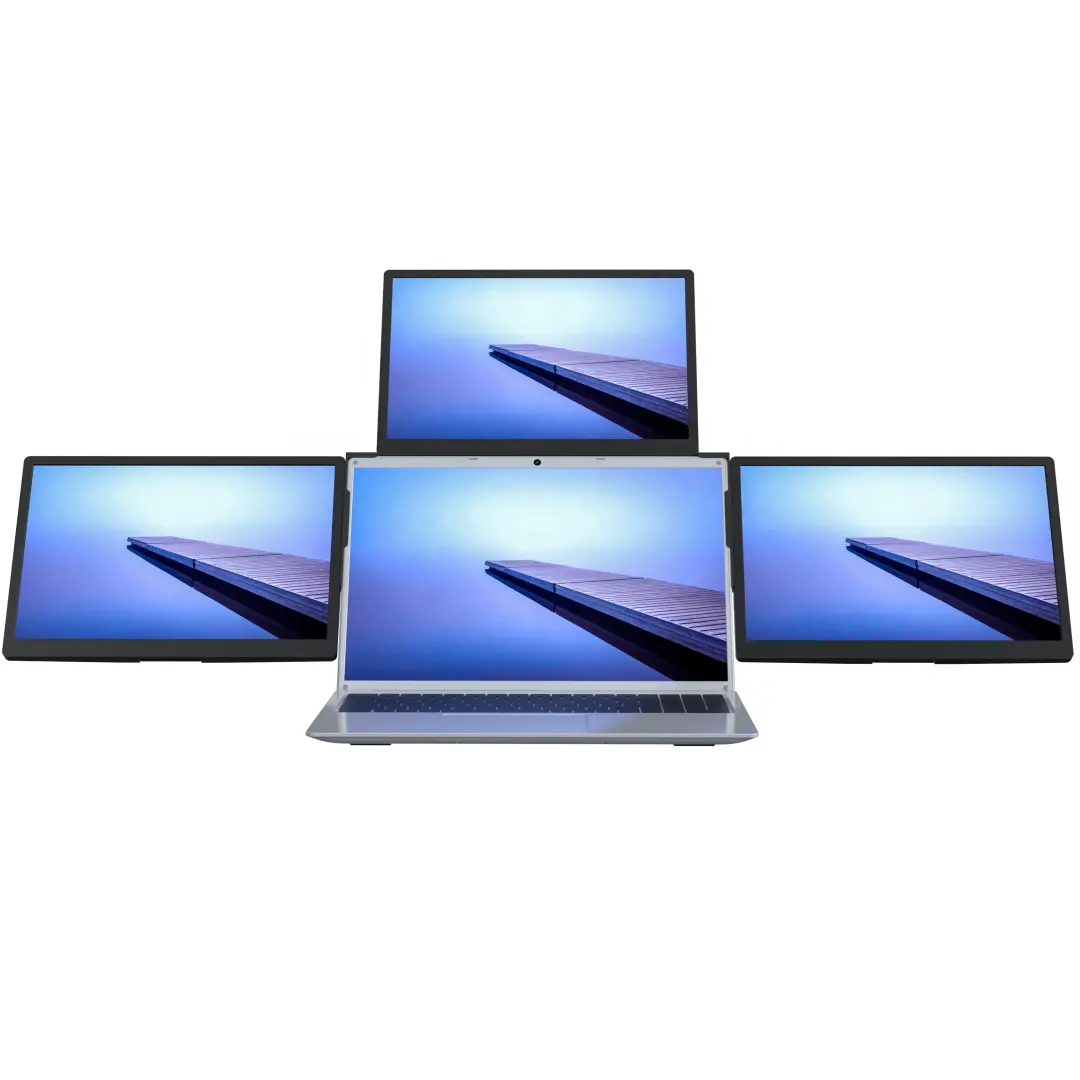 Monitor portátil triple Pantalla USB Tri-screen IPS 13,3 pulgadas Diseño Oficina Negocios Pantalla extendida para Computadora Portátil para PC