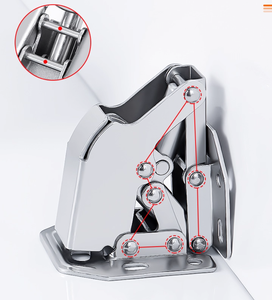 Sắt không đục lỗ cửa tủ phần cứng bản lề đóng mềm điều chỉnh im lặng giảm xóc Dễ dàng cài đặt thiết kế hiện đại sống - Product Image 4