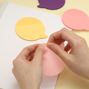 50 feuilles de papier autocollant avec bulles de parole mignonnes, couleurs assorties, autocollants amovibles, marque-pages, blocs-notes, carnets - Product Image 4