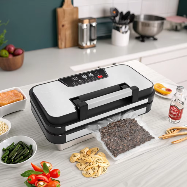 Mini Portable Automatic Electric Stainless Steel Vacuum Food Sealer Overheating Protection Household Plastic Bag Sealing Machine