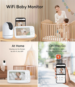 4K 2K 1080P WiFi Tuya Baby Monitor modalità VOX piangendo allarme Video registrazione elettronica Baby Cam HD Babyfoon con fotocamera e app - Product Image 5
