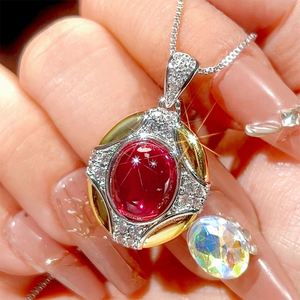 Manufacturer Supplier Eco-friendly Copper Women Necklace Jewelry <b>Set</b> 10*12-8*10mm Red Cubic Zirconia Vintage Matching <b>Set</b> - Product Image 3