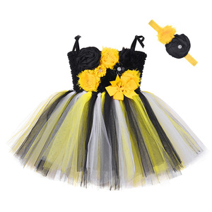 Verano lindo transpirable malla dibujos animados falda disfraces para niños niñas pequeña <span class=keywords><strong>abeja</strong></span> niños vestidos niña vestidos <span class=keywords><strong>de</strong></span> fiesta - Product Image 6