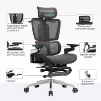 Guangzhou Chaise de bureau exécutive ergonomique Chaise de bureau en maille avec repose-pieds Tables de bureau et Tables Meubles Silla Oficina