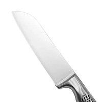 6 pièces ensemble de couteaux de cuisine en acier inoxydable avec manche creux ergonomique lame en acier inoxydable couteau santoku japonais