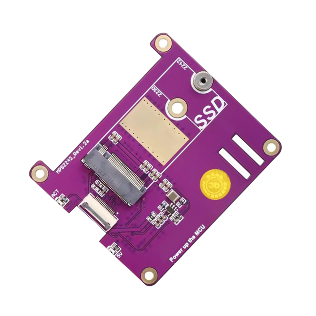 standard 5 PCIe to M.2 NVME SSD Solid State Drive Expansion Board HAT 2242 Supports Gen3 Electronic Components