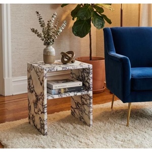Table d'appoint de luxe en marbre Calacatta Viola pour appartement, villa, <span class=keywords><strong>chambre</strong></span> et salon - Product Image 5
