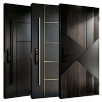 Porte pivotante en aluminium coulé sur mesure de haute qualité, motif géométrique moderne, porte d'entrée sécurisée résidentielle