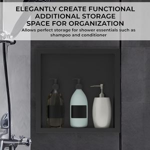 Étagère murale de <span class=keywords><strong>douche</strong></span> encastrée en acier inoxydable 304 soudée Étagère de rangement de salle de bain étanche à la rouille scellée Niches murales pour <span class=keywords><strong>douche</strong></span> - Product Image 5