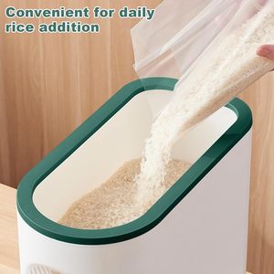 New Kitchen Products Automatic Moisture-proof Insect-proof Dry Food Dispenser Sealed Rice Bucket Cereals Grain <b>Containers</b> - Product Image 3