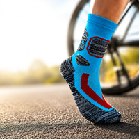 Chaussettes jetables personnalisées à faible MOQ, en jacquard éponge, respirantes, avec coussinets, pour le sport, le ski, la course, le fitness et l'entraînement, avec logo sur le bas.