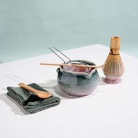 Ensemble Matcha en Céramique avec Logo Personnalisé du Fabricant, Bol à Bec de Grenouille Mignon, Fouet en Bambou