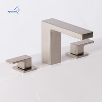 Robinetterie de salle de bain de luxe en laiton, mitigeur large pour lavabo, bec de robinet de baignoire chromé