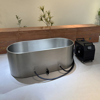 Baignoire ovale complète en acier inoxydable 304 incassable pour bain de glace, récupération des athlètes, immersion froide