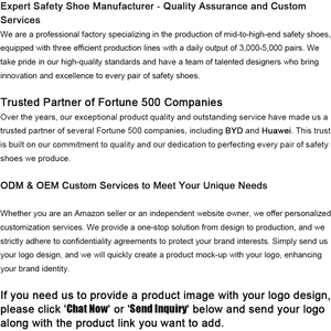 Custom Negro Botas de trabajo S3High-Top cuero genuino impermeable de los hombres de seguridad industrial Botas de trabajo - Product Image 2