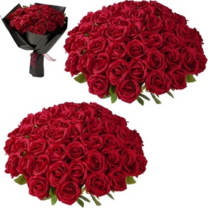 36/52Pcs <strong>Fake</strong> <strong>Roses</strong> Flower Arrangement Silk Flowers <strong>Roses</strong> Bouquet Realistic Faux Artificial <strong>Roses</strong> for Valentine's Day - Product Image 1