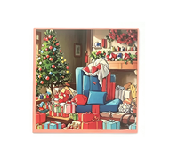 Sous-plat en céramique personnalisé pour Noël, motif anime, résistant à la chaleur, décoratif, pour cuisine, support de pot, dessous de verre