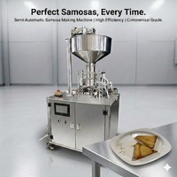 Ligne de production de samosas à petite échelle, machine semi-automatique à plier les samosas, moteur, capacité de 650 pièces/heure pour restaurant, usine alimentaire
