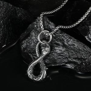MECYLIFE <span class=keywords><strong>Serpent</strong></span> <span class=keywords><strong>Python</strong></span> Pendentif Acier Inoxydable Infinity <span class=keywords><strong>Serpent</strong></span> Collier Cobra Collier pour Hommes - Product Image 6