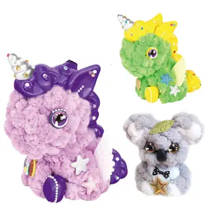 Obral besar set boneka anak ayam beruang kuda mainan DIY kit pemula boneka edukasi Puzzle Crochet untuk anak-anak dewasa pemula