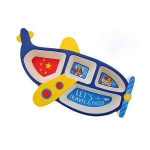 Vajilla Infantil de Dibujos Animados, <span class=keywords><strong>Plato</strong></span> para Niños con Divisiones, Platos de Comida de Fibra de Bambú - Product Image 3