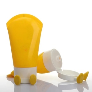 Wholesale Lovely Beauty Packaging 50ml <b>Plastic</b> Cosmetic Cute Shape <b>Tube</b> With Baby Foots Flip Top Cap For Hand Cream Sunscreen - Product Image 2