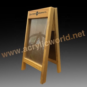 Support de menu en bois rustique pour tableau noir de table – Idéal pour les promotions quotidiennes des restaurants et des bars - Product Image 3