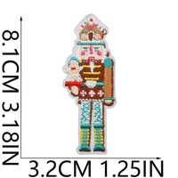 Parches Bordados de Cascanueces, Figuras de Ballet Navideñas, Apliques Termoadhesivos, Decoración Navideña Rosa Pastel para Chaquetas, Accesorios DIY