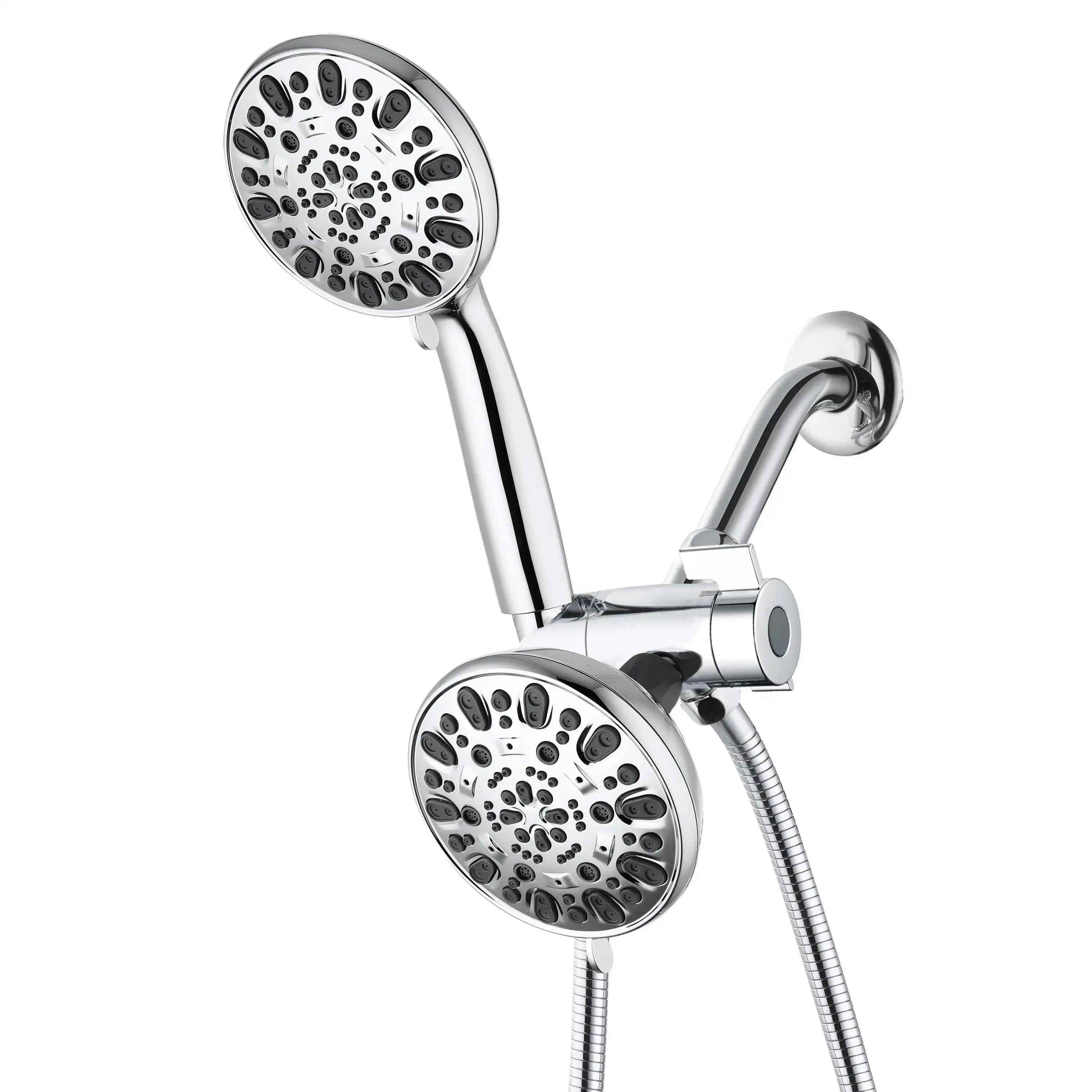 Amazon Hot Sale 7 Setting Bath Double Hand Shower Head Combo Set
