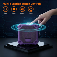 Haut-parleur portable étanche OEM/ODM d'usine pour extérieur, avec subwoofer intégré, micro et LED colorées, forme personnalisée, logo sur mesure, compatible V5.3