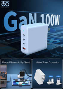 Good-She 100W PD3.0 GaN Chargeur Station de charge intelligente Chargeur de bureau pour iPad <span class=keywords><strong>AirPods</strong></span> iPhone Samsung - Product Image 4