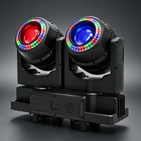 Projecteur de scène à double tête mobile LED RGBW 2x260W IP66, connectable, avec contrôle DMX RDM 540 °   Mélangeur de son pour concerts, DJ et clubs