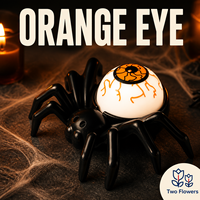 Twee bloemen Halloween spinnenschedel knipperende LED-lampjes oogkaars ontwerp plastic materiaal geen batterij nodig decoratie