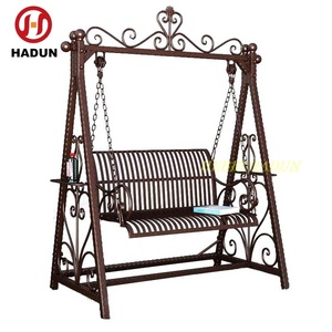 Fauteuil suspendu de luxe en <span class=keywords><strong>fer</strong></span> épaissi pour l'extérieur, balançoire individuelle, <span class=keywords><strong>chaise</strong></span> berçante pour enfants et adultes, pour cour et intérieur - Product Image 5