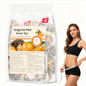 Mélange de thé Pu'er à la peau de mandarine 4g x 30 sachets individuels, idéal pour la détox après le dîner et la santé digestive, vente en gros - Product Image 1