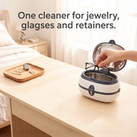 Nettoyeur à ultrasons domestique VGT-800 pour bijoux, lunettes, montres, bagues, prothèses dentaires, aligneurs et gouttières