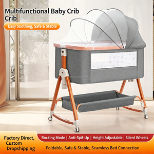 <span class=keywords><strong>Cuna</strong></span> Plegable Portátil de Nuevo Diseño con Mosquitera, Estructura de Acero de Alto Carbono, Colchón de Espuma Viscoelástica, Multifuncional para Dormitorio o <span class=keywords><strong>Parque</strong></span> - Product Image 2
