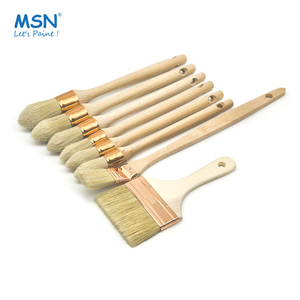 MSN-PB-003 Haute Qualité 100% Filament Synthétique France EUROPE Marché Manche En Bois Rond Angle <span class=keywords><strong>Plat</strong></span> <span class=keywords><strong>Radiateur</strong></span> Pinceau - Product Image 1