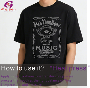 แก้วพลอยเทียมสำหรับเสื้อผ้าดีไซน์แบบลอกลายด้วยความร้อนพลอยเทียมเป็นประกายเป็นประกายติดพลอยเทียมออกแบบเพลงได้ตามต้องการ - Product Image 3