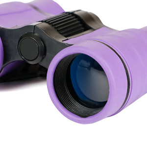 Binoculares morados para niños, telescopio de juguete de plástico 4X30 para exploración al aire libre, de 5 a 7 años - Product Image 3